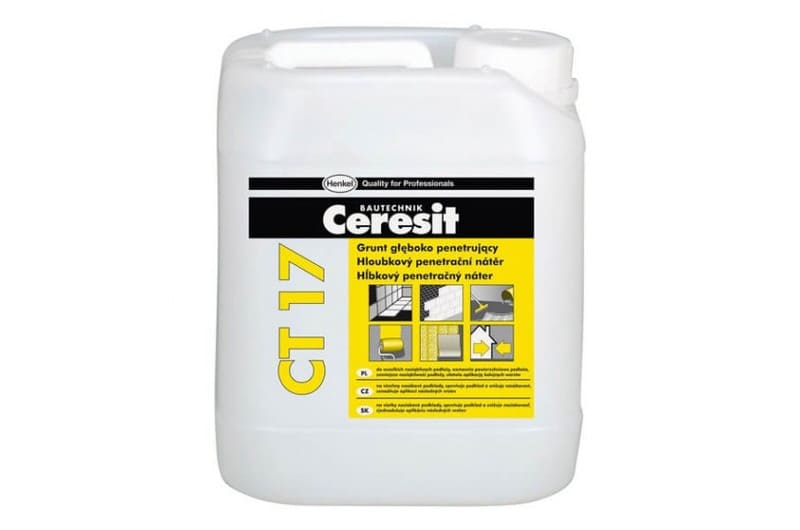 Ceresit CT 17 gruntas 10L, Weber SAD-54 gruntas, Knauf Tiefengrund giluminis gruntas